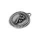 Colgante de Metal Zamak Redondo Caballo de Mar 24mm