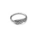 Anillo de Metal Peltre Ajustable con Hoja 22x6mm