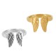 Pewter Finger Ring with Angel Wings 18x14mm
