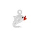 Glass Charm Dolphin 21x15mm