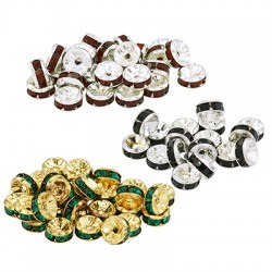 Rondelle D'Espacement en Métal avec Strass 5 mm Ø1 mm
