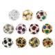 Perla Rotonda in Metallo con Cristalli 10 mm Ø2 mm