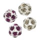 Perle Ronde en Métal avec Cristaux Ø10 mm Ø2 mm