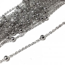 Cadena de Acero 1,3x2mm con Bolas 3,5mm