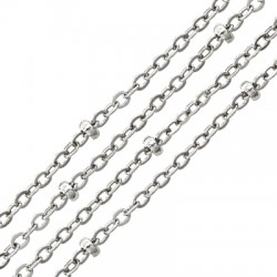 Cadena de Acero 1,5x0,75mm con Bolas 2,2mm