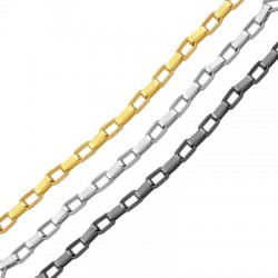 Chaîne Maille Forçat en Acier 4 x 6.7 mm