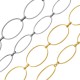 Brass Chain Oval 18x25mm