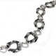 Brass Cable Chain Round Irregular 2 Rings 24+14mm