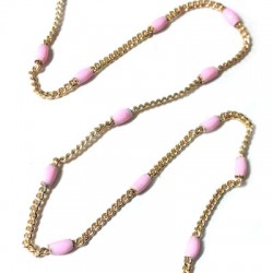 Enameled Brass Saturn Chain Tube 2x4mm