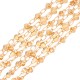 Brass Chain with Round Beads 3x7mm