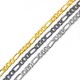 Brass Figaro Chain 5x12mm & 5x7mm