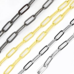 Brass Paperclip Chain 4x11mm/0.75mm