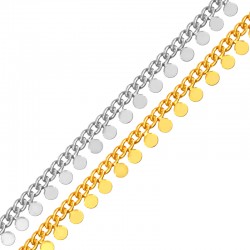Catena in Ottone Charms Rotondi 3mm