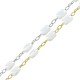 Catena in Metallo Ottone con Perle ABS 3x5mm