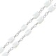 Brass Chain with Acrylic Pearls 3x5mm
