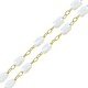 Catena in Metallo Ottone con Perle ABS 3x5mm