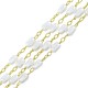 Brass Chain with Acrylic Pearls 3x5mm