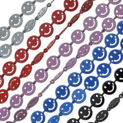 Catena in Metallo Ottone con Faccina Sorridente 8mm
