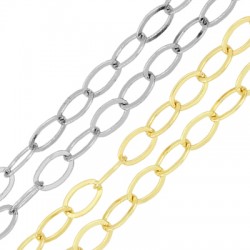 Catena in Metallo Ottone Ovale 4.8x7.8mm/0.5mm