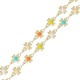 Enameled Brass Cross Chain 6x12mm