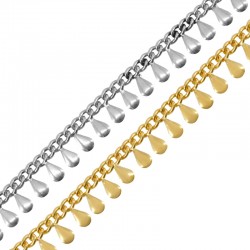 Catena a Cavo in Ottone con Gocce 3.2X4.8 Mm/0.5 mm