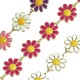 Enameled Brass Flower Chain 9.5x11mm