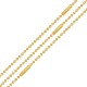 Brass Ball Chain Diamond Cut with Palladium1mm