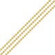 Cadena de Bolas de Latón con Corte de Diamante y Paladio 1,5 mm