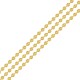 Cadena de Bolas de Latón con Corte de Diamante y Paladio 2 mm