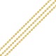 Cadena de Bolas de Latón con Corte de Diamante y Paladio 2 mm