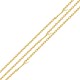 Brass Cable Chain Diamond Cut with Palladium ~0.9mm