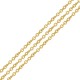Brass Cable Chain Diamond Cut with Palladium ~1.9x2mm