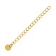 Cadena de Extensión de Latón con Paladio 5 cm 3 x 4 mm 6 Mm/0,7 mmφ