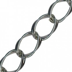 Aluminium Curb Chain Oval Twisted 30x25mm