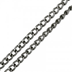 Aluminium Curb Chain Diamond Cut 5.5x8mm/1.6mm