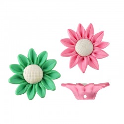 Perle en pâte Polymère Fleur Marguerite 30 mm Ø~1.8 mm