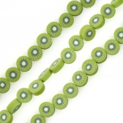 Polymer Clay Bead Fruit Half Kiwi 10mm (~50pcs)