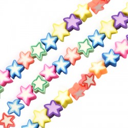 Polymer Clay Bead Star 10mm (40pcs)