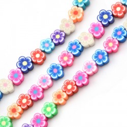 Polymer Clay Bead Flower 10mm (40pcs)