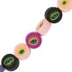 Perles en pâte Polymère Rondes « œil Maléfique » 10 mm Ø~1.5 mm (~40 Pièces)