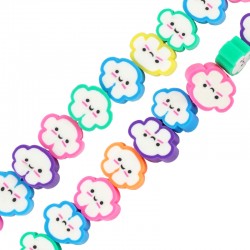 Perle en pâte Polymère en Forme de Nuage (~10 mm Ø~1.8 mm (~40 Pièces)
