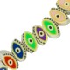 Perle en pâte Polymère œil Maléfique 8 x 13 mm Ø ~ 1.3 mm (~40 Pièces)