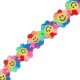 Perle en pâte Polymère Fleur avec Sourire 10 mm Ø 2 mm ~40 Pièces