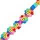 Polymer Clay Bead Flower with Smile 10mm Ø2mm ~40pcs