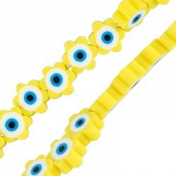 Perles en pâte Polymère en Forme de Fleur 9 mm Ø~2 mm (~40 Pièces)