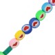 Polymer Clay Bead Round with Heart 10mm Ø~2mm ~40pcs