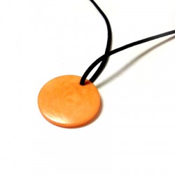 Pendentif rond en Tagua (Corozol) 26 mm