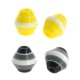 Resin Bead Rhombus Cone with Stripes 8mm