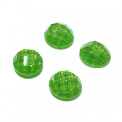 Cabochon Rotondo Sfaccettato in Resina SS40
