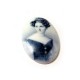 Cabochon en Résine Femme à dos plat 30 x 45 mm